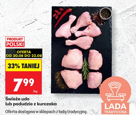 Świeże udo z kurczaka promocja w Biedronka