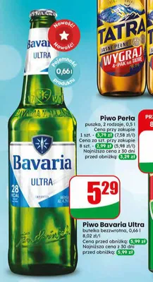 Piwo Bavaria Ultra butelka bezzwrotna promocja w Dino