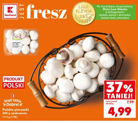 Pieczarki polskie promocja w Kaufland
