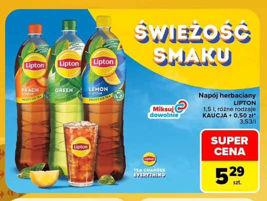 Napój herbaciany Lipton Lemon promocja w Carrefour