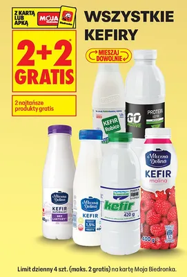 Kefiry 2+2 GRATIS Biedronka promocja w Biedronka