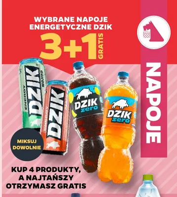 Napoje energetyczne Dzik promocja w Netto