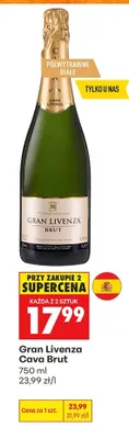Wino musujące Gran Livenza Cava Brut promocja w Biedronka