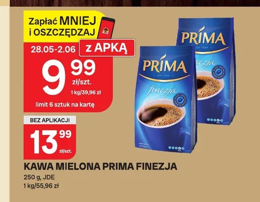 Kawa Mielona Prima Finezja promocja w Chorten