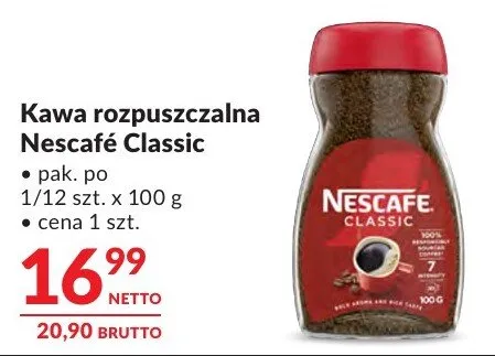 Kawa rozpuszczalna Nescafé Classic promocja w Makro