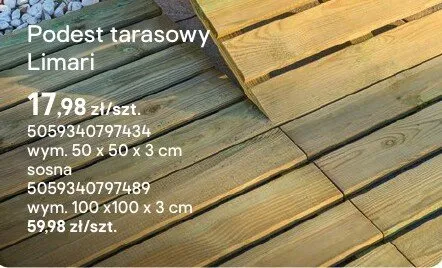 Podest tarasowy Limari 100x100x3cm promocja w Castorama