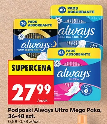 Podpaski Ultra Mega Paka promocja w Biedronka
