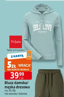 Bluza damska/męska dresowa promocja w Leclerc
