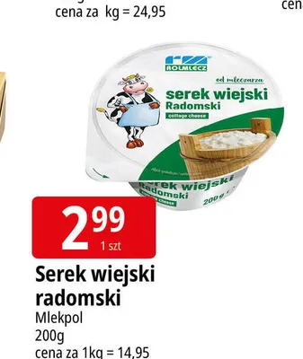Serek wiejski radomski Rolmlecz Mlekpol promocja w Leclerc