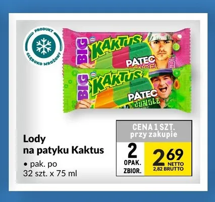 Lody na patyku Kaktus promocja w Makro