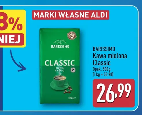 Kawa mielona Classic Barissimo promocja w Aldi