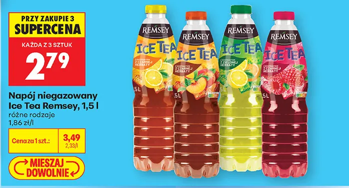 Napój niegazowany Ice Tea Remsey promocja w Biedronka