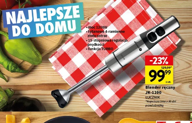 Blender ręczny JK-1200 Łucznik promocja w Intermarche