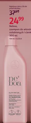 Szampon do włosów osłabionych i cienkich Neboa Glow Peptide promocja w Rossmann