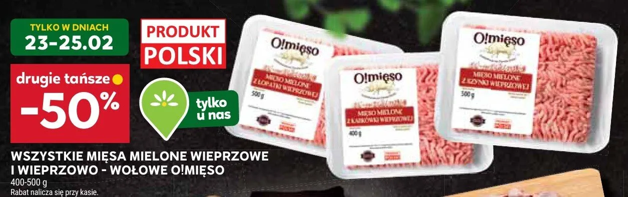 Mięso mielone wieprzowe i wieprzowo-wołowe Oimięso promocja w Stokrotka