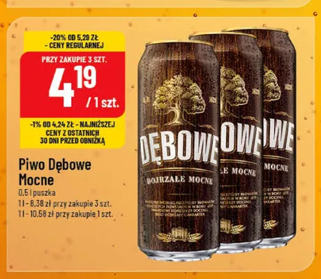 Piwo Dębowe Dojrzałe Mocne promocja w POLOmarket
