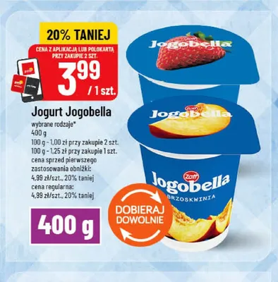 Jogurt brzoskwiniowy Jogobella promocja w POLOmarket
