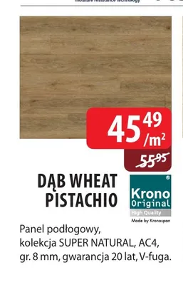 Panel podłogowy Dąb Wheat Pistachio Krono Original promocja w Dobre Dla Domu