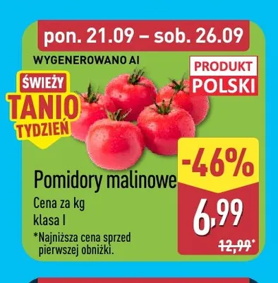 Pomidory malinowe promocja w Aldi