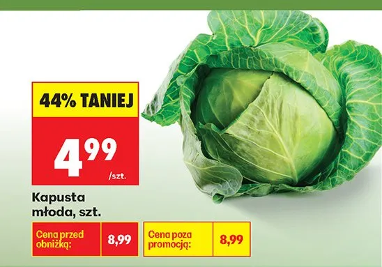 Kapusta młoda promocja w Biedronka