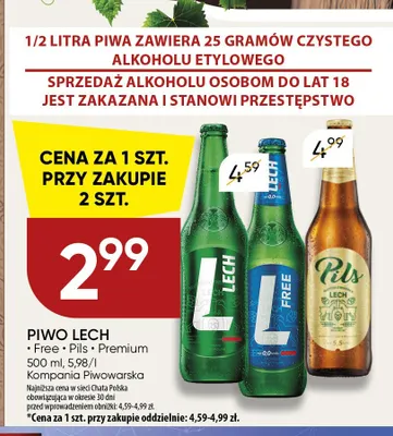 Piwo Lech Premium promocja w Chata Polska