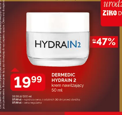 Krem nawilżający Dermedic Hydrain 2 promocja w Ziko Dermo