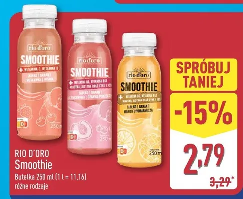 Smoothie różne rodzaje promocja w Aldi