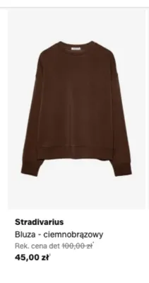 Bluza Stradivarius ciemnobrązowy promocja w Lounge by Zalando