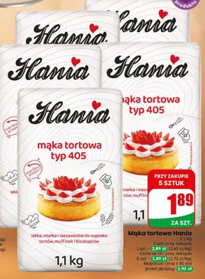 Mąka tortowa typ 405 Hania promocja w Dino