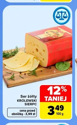 Ser żółty Królewski Sierpc promocja w Carrefour
