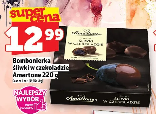 Bombonierka śliwki w czekoladzie Amartone promocja w TOPAZ