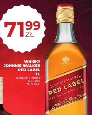 Whisky red label blended scotch whisky promocja w Duży Ben