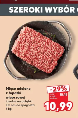 Mięso mielone z łopatki wieprzowej promocja w Kaufland