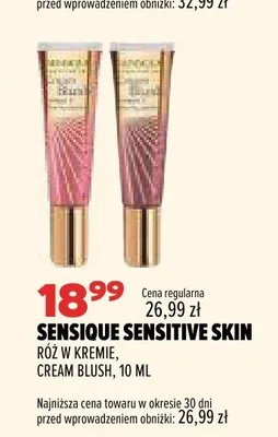 Róż w kremie Sensique Sensitive Skin Cream Blush promocja w Drogerie Natura
