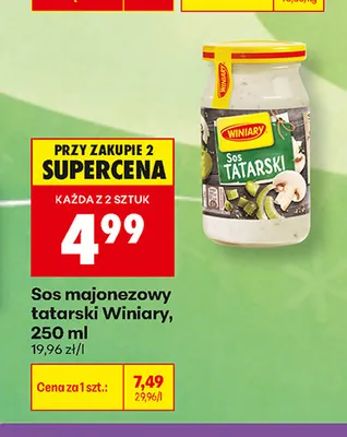Sos majonezowy tatarski Winiary promocja w Biedronka