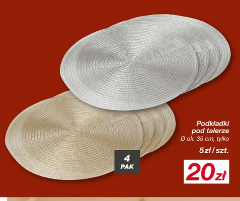 Podkładki pod talerze 4-pak promocja w KiK