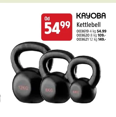 Kettlebell 12 kg Kayoba promocja w Jula