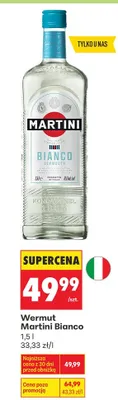 Wino Wermut Martini Bianco promocja w Biedronka