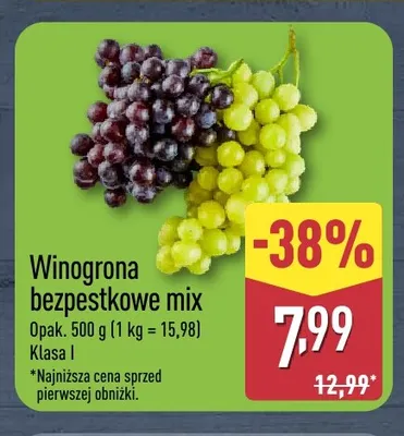 Winogrona bezpestkowe mix promocja w Aldi