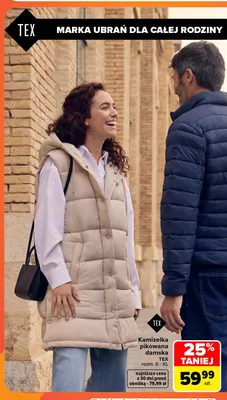 Kamizelka pikowana damska TEX promocja w Carrefour