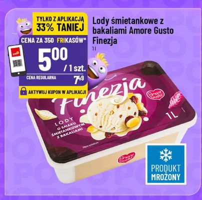 Lody śmietankowe z bakaliami Finezja promocja w POLOmarket