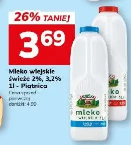 Mleko wiejskie świeże 2%, 3,2% promocja w Hitpol