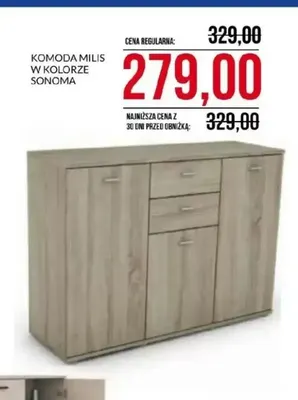 Komoda Milis w kolorze sonoma promocja w Abra Meble