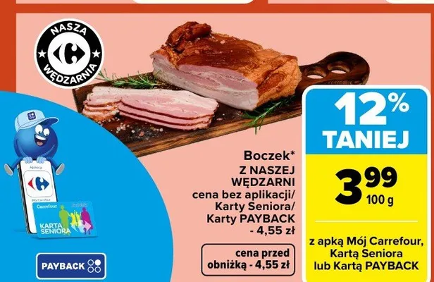 Boczek Nasza Wędzarnia promocja w Carrefour