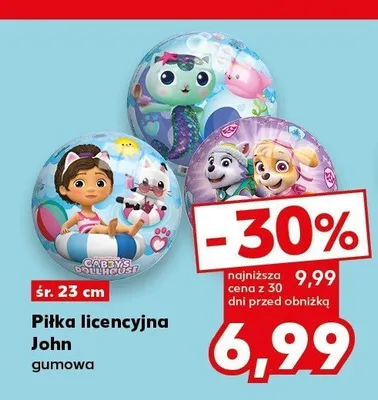 Piłka licencyjna John gumowa promocja w Kaufland