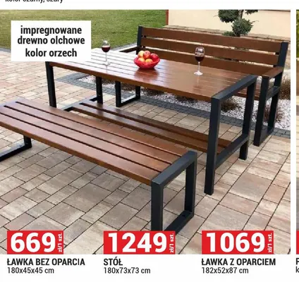Ławka bez oparcia promocja w Merkury Market