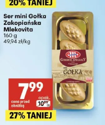 Ser mini Gołka Zakopiańska Mlekovita promocja w Delikatesy Centrum