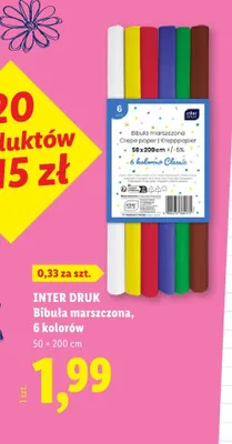 Bibuła marszczona Inter Druk promocja w Lidl