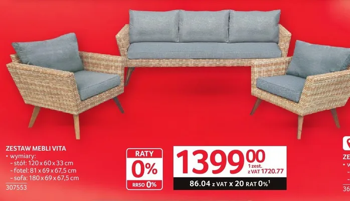 Zestaw mebli Vita promocja w Selgros