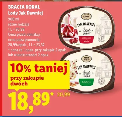 Lody Jak Dawniej Bracia Koral bakaliowe promocja w Lidl